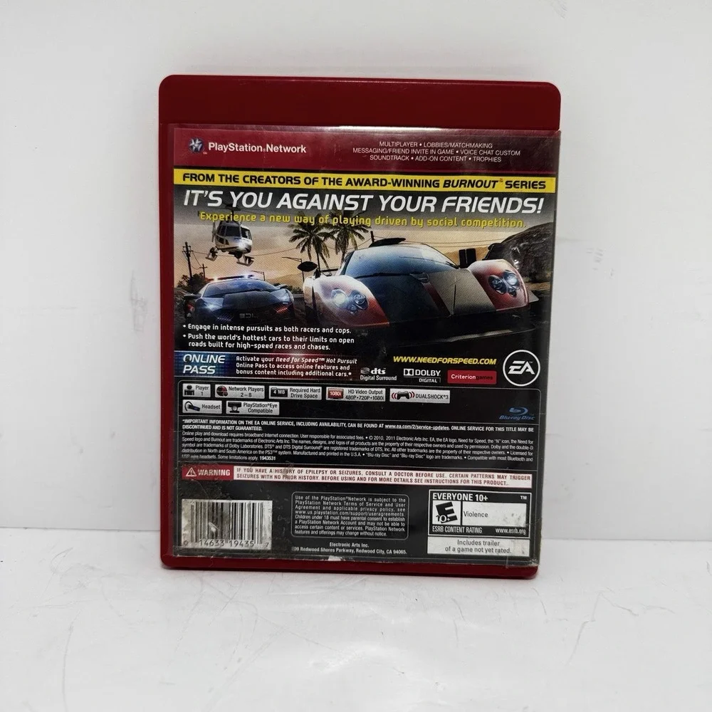 Need for Speed Hot Pursuit PS3 Sony PlayStation 3
